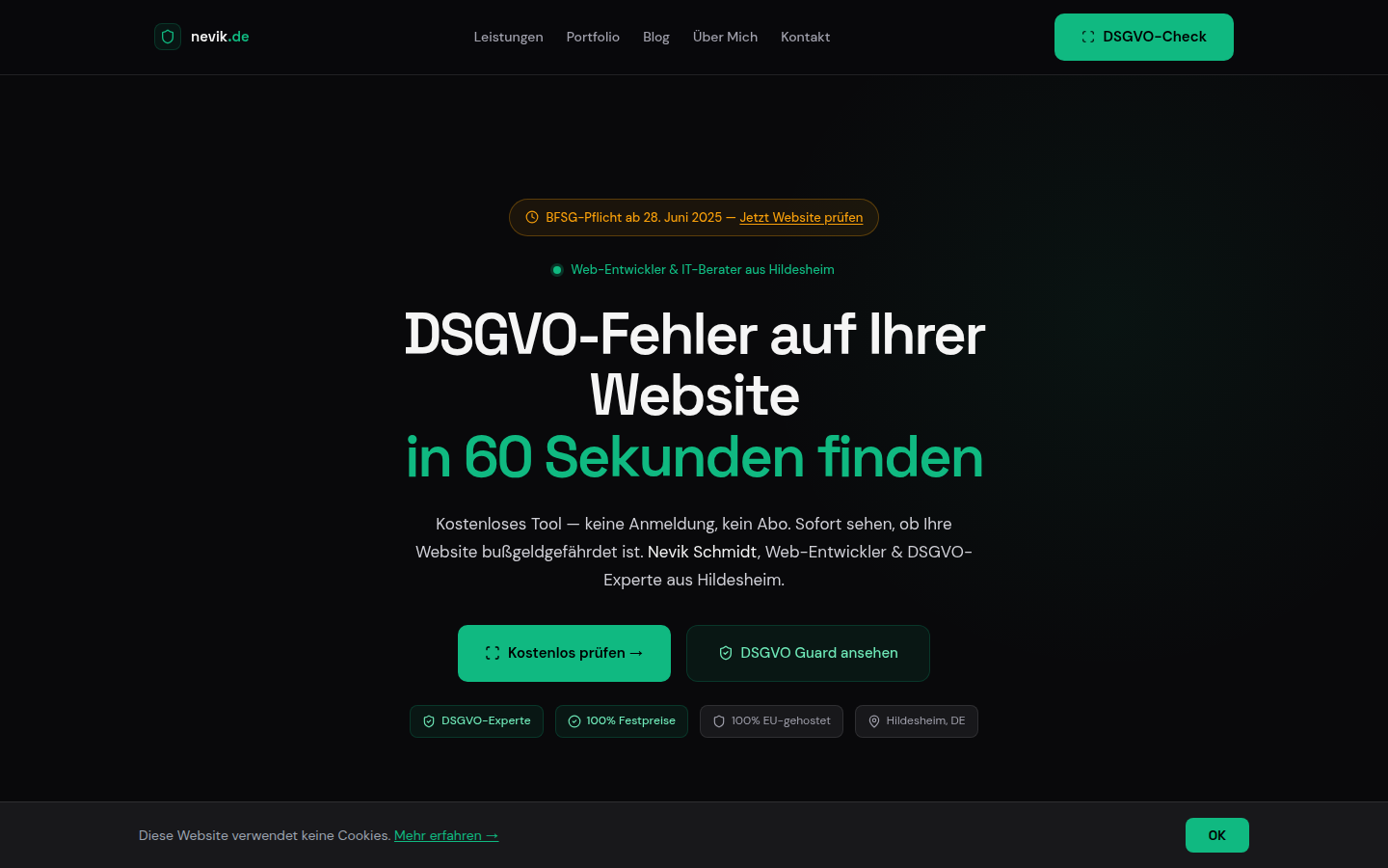 Screenshot nevik.de